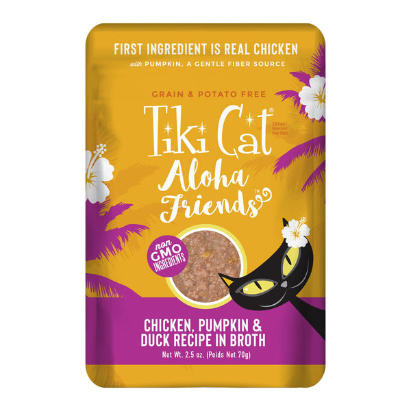 Tiki Cat Aloha Friends Poulet avec citrouille et canard Nourriture humide pour chats