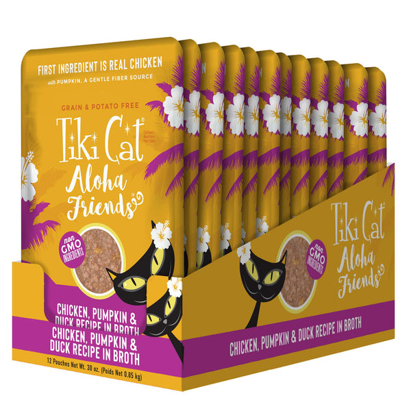 Tiki Cat Aloha Friends Poulet avec citrouille et canard Nourriture humide pour chats