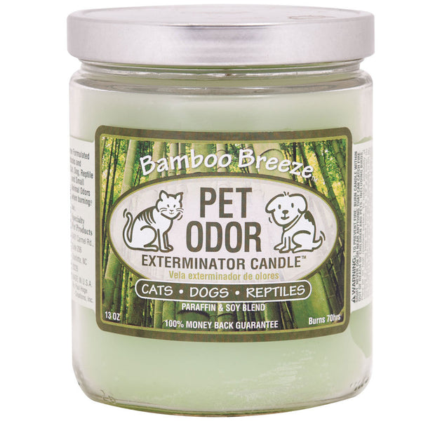 Pet Odor Exterminator Deodorizing Candle Jar, Bamboo Breeze, 13-oz