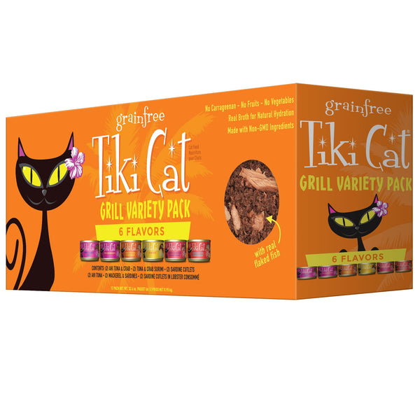 Tiki Cat King Kam Gril Variety Pack, 2.8-oz, 12-pack