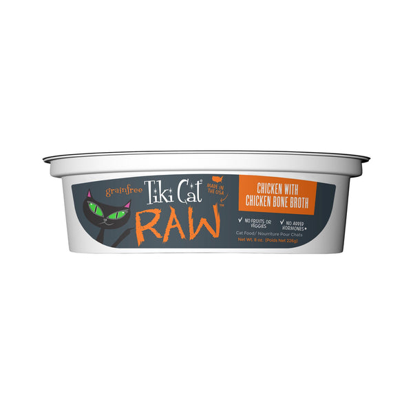 Tiki Cat Raw Chicken with Chicken Bone Broth Frozen Cat Food