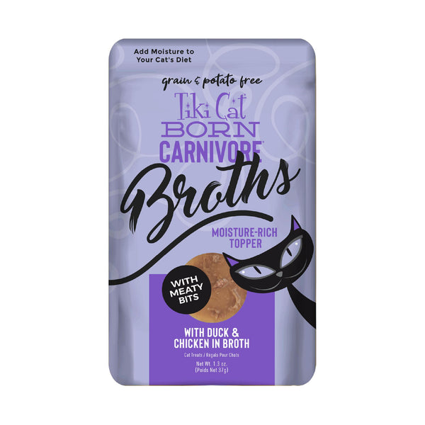 Tiki Cat Broths canard & poulet in Broth Gâterie pour chat à lécher