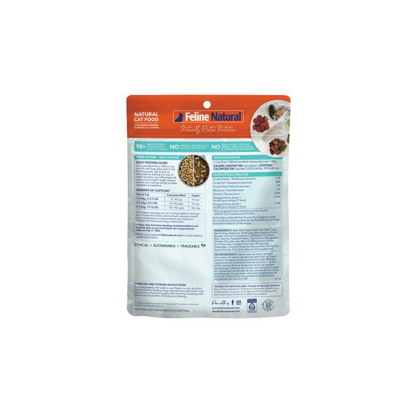 Feline Natural New Zealand Beef & Hoki Feast Freeze-Dried Cat Food & Topper
