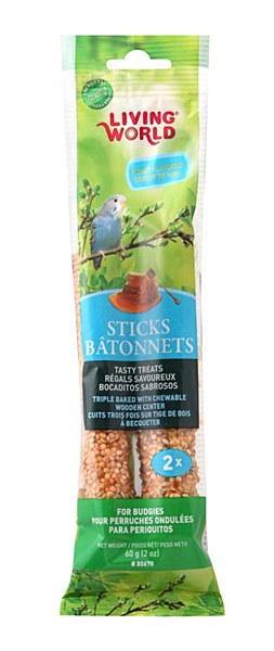 Living World Budgies Sticks Honey Flavor