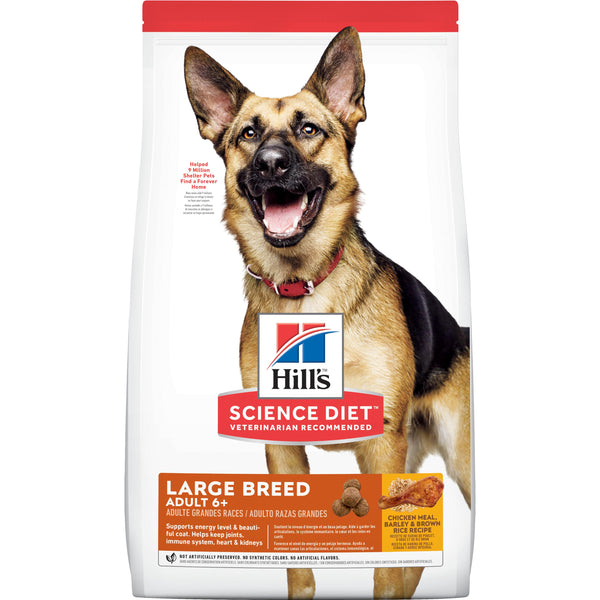 Hill's Science Diet Adulte 6+ Grandes Races Farine de poulet, Orge et Riz brun Croquettes pour chien