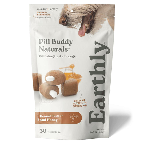Presidio Pill Buddy Naturals Friandises pour chiens au beurre de cacahuète et miel, 5.29-oz