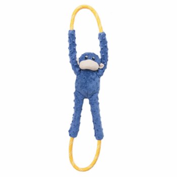 ZippyPaws Blue Monkey RopeTugz Plush & Rope Dog Toy