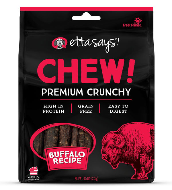 Etta dit! Mâcher! Gâteries pour chiens Premium Crunch Bison recette, 4,5 oz