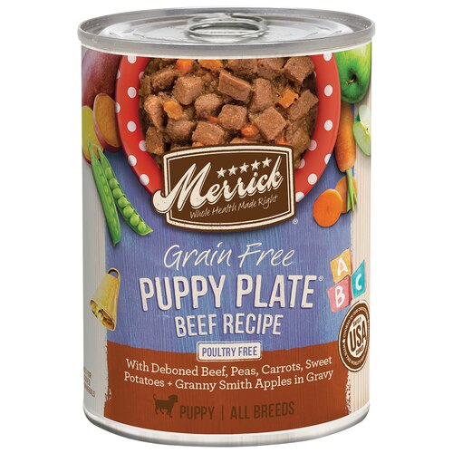 Merrick Grain-Free Puppy Plate Beef Recipe Wet Dog Food