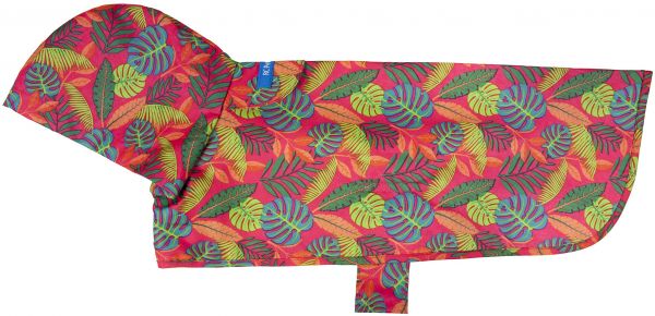 RC Pets Packable Rain Tropical Foliage Dog Poncho