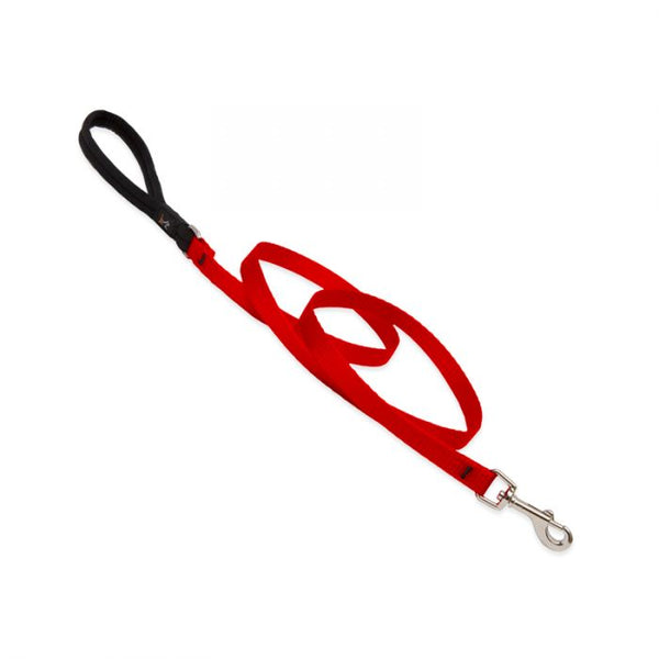 Lupine Pet Basic Solids Dog Leash, Red