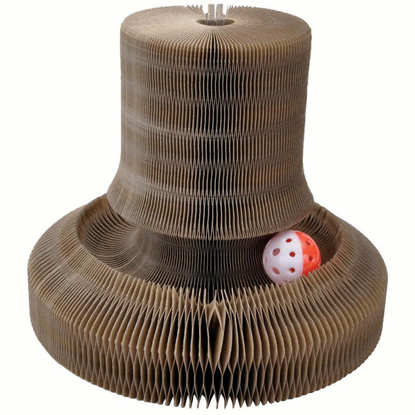 Turbo Transform It ! Jouet pour chat Tour en carton ondulé, 20-in