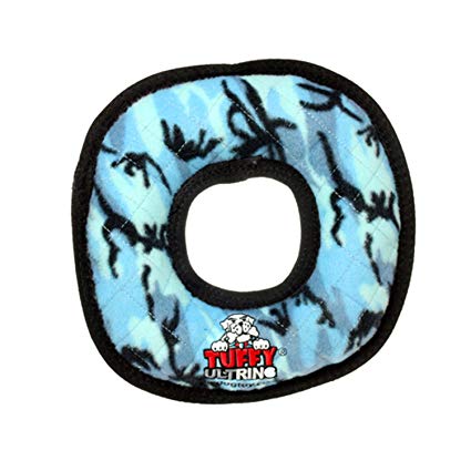 Tuffy Ultimate Ring Dog Toy, Camo Blue