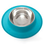 Messy Mutts Bol En Inox Avec Base En Silicone, Simple, Bleu