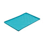 Messy Mutts Tapis En Silicone, Avec Travers De Métal, Bleu