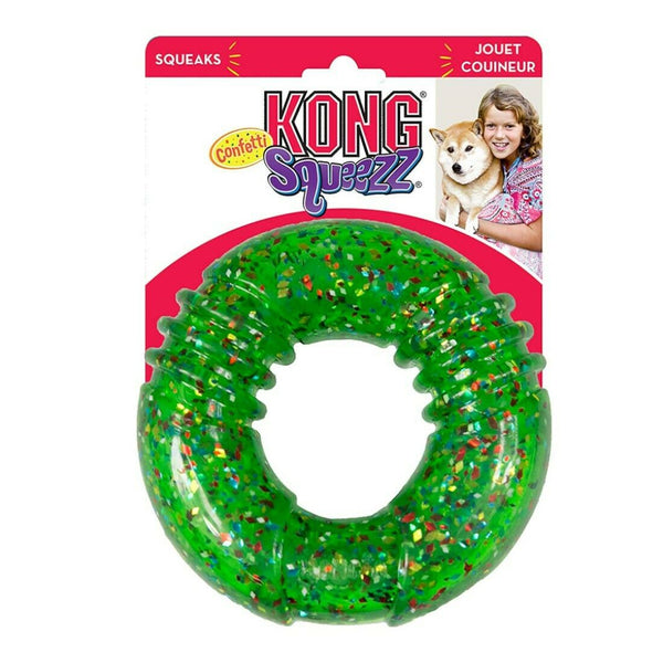 KONG Squeezz Confetti Ring Dog Toy