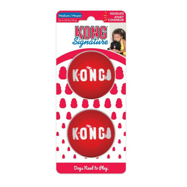 KONG Signature Ball Dog Toy, 2-pack