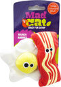 Mad Cat Brunch Buddies Jouet pour chat à l’herbe à chat et silvervine Bacon N' Eggs