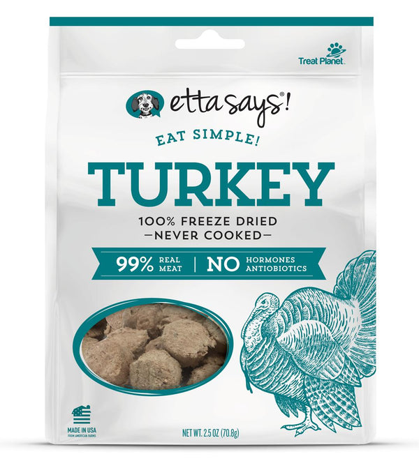 Etta dit! Mangez Simplissime ! Gâteries pour chiens lyophilisées à la dinde, 2,5 oz