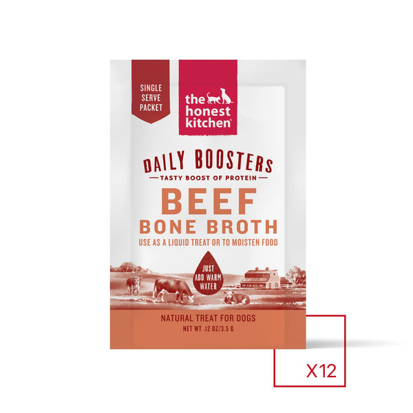 The Honest Kitchen Daily Boosters Instant Beef Bone Broth with Turmeric for Dogs