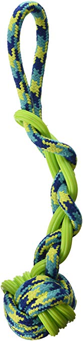Zeus K9 Fitness TPR Ball Tug Rope Dog Toy