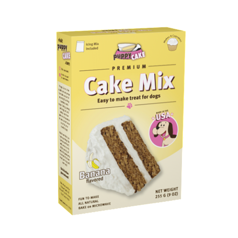 Puppy Cake Cake Mix Banana Flavored Dog Treats, 9-oz