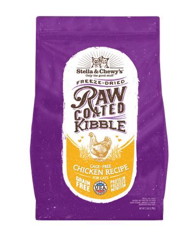 Stella & Chewy's Croquettes Enrobées Raw Recette Poulet Élevé Sans Cage Sans céréales Nourriture sèche pour chat
