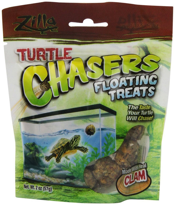 Zilla Turtle Chasers Floating Clam Turtle Treats, 2-oz
