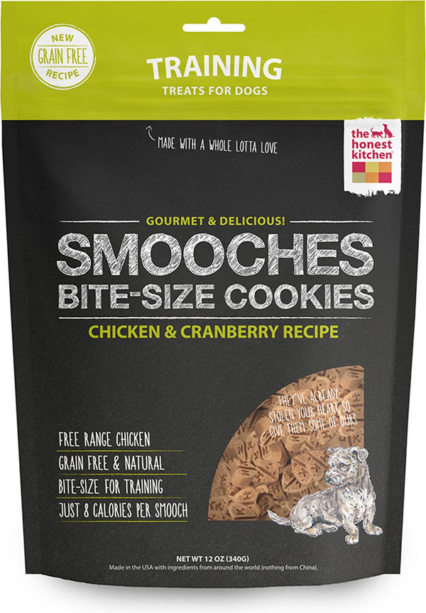The Honest Kitchen Smooches Friandises pour chiens Sans céréales recette poulet et canneberge, 12 oz