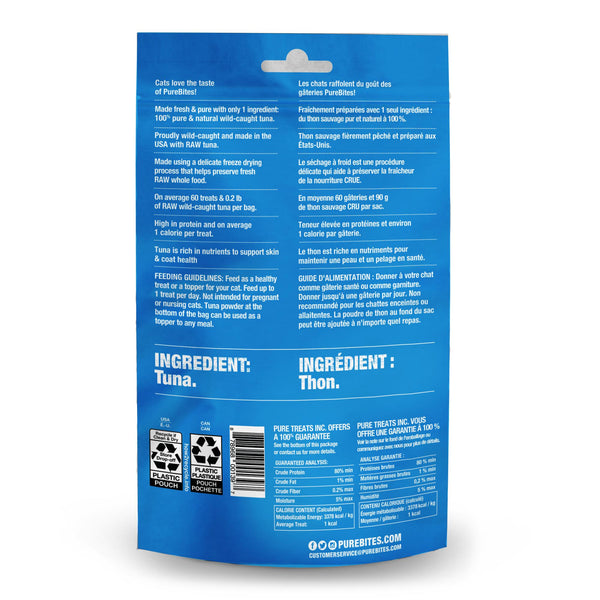 PureBites Wild-Caught Tuna Freeze-Dried Cat Treats