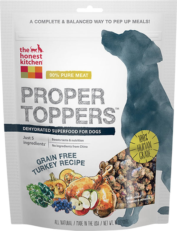 The Honest Kitchen Proper Toppers Recette Dinde Sans céréales Complément alimentaire pour chien