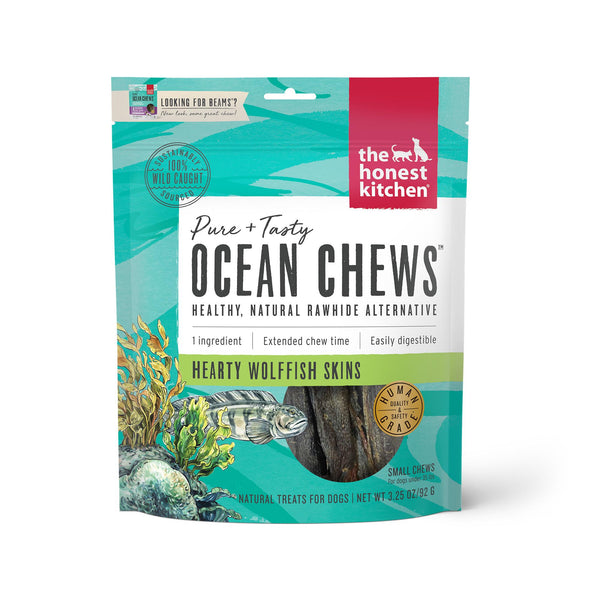The Honest Kitchen Beams Ocean Chews Hearty Wolfish Skins Dog Treats