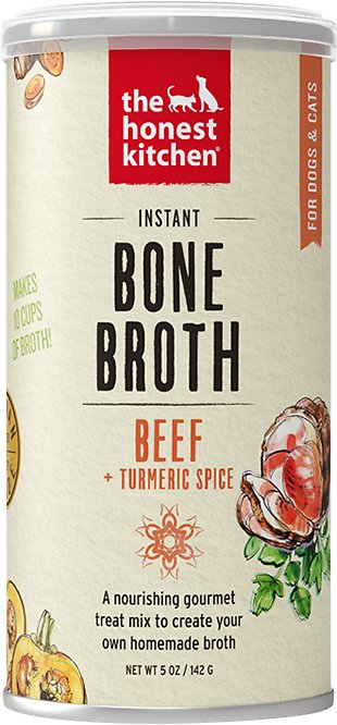The Honest Kitchen Beef Bone Broth with Turmeric for Dogs & Cats, 5-oz jar