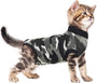 Costume de récupération Suitical pour chats, camouflage noir