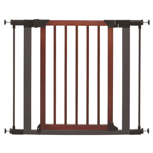 MidWest Steel Pet Gate with Decorative Wood Door
