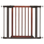 MidWest Barrière pour animaux en acier avec porte décorative en bois.