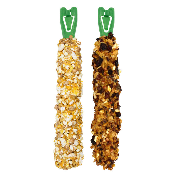 Vitakraft Crunch Sticks Pack Variété Friandises pour lapins & cochons d'Inde, Grains soufflés & Miel, Pomme & Orange