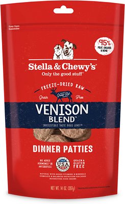 Stella & Chewy's Venison Blend Dinner Patties Grain-Free Freeze-Dried Dog Food