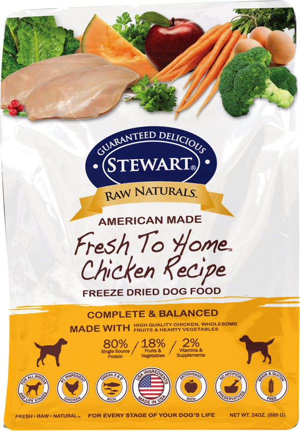 Stewart Raw Naturals Recette au poulet Sans céréales Nourriture déshydratée pour chiens
