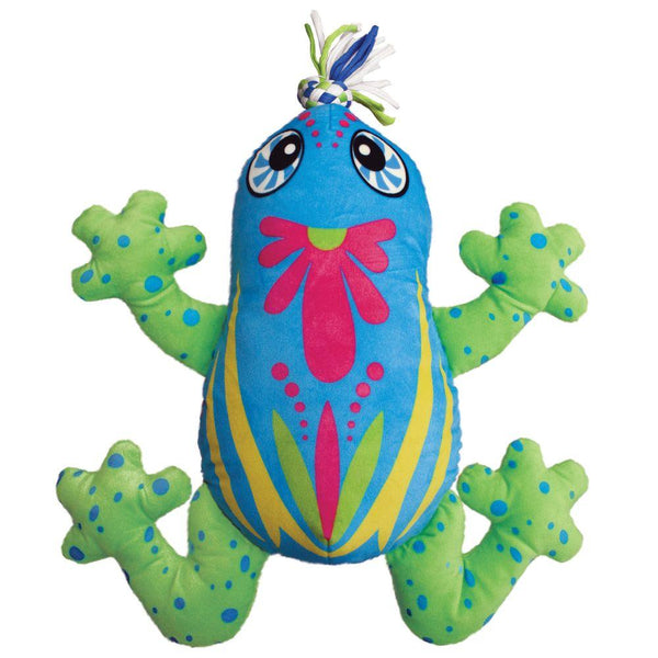KONG Aloha Frog Dog Toy, Blue