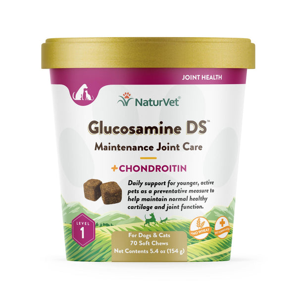 NaturVet Maintenance Care Glucosamine DS Level 1 Soft Chews Dog Supplement