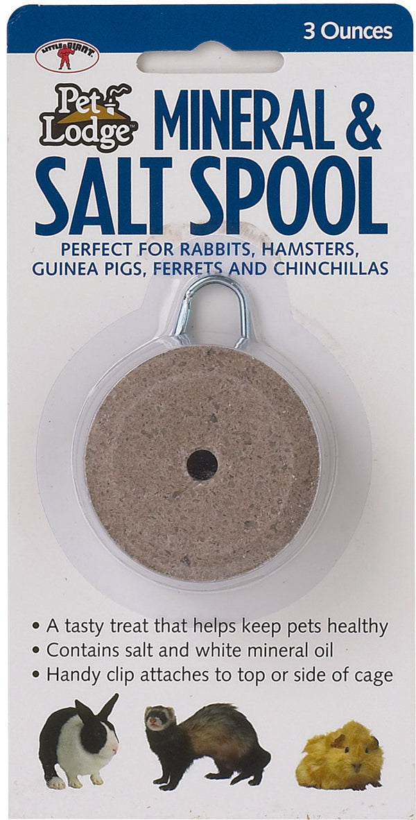 Miller Pet Lodge Mineral & Salt Spool with Hanger Small Animal Treats