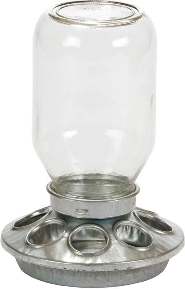 Miller Little Giant Mason Jar Baby Chick Feeder, 1-quart