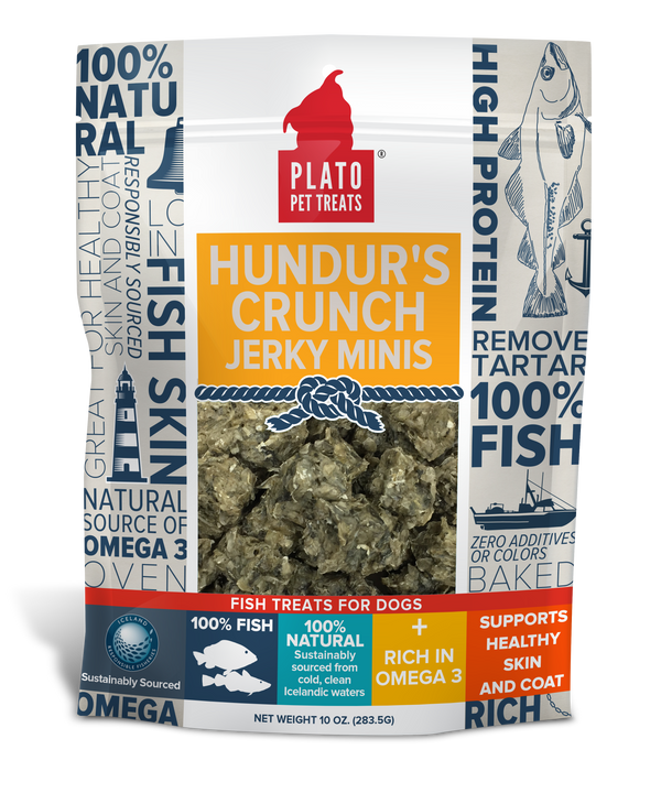 Plato Hundur's Crunch Fish Jerky Mini's Dog Treats