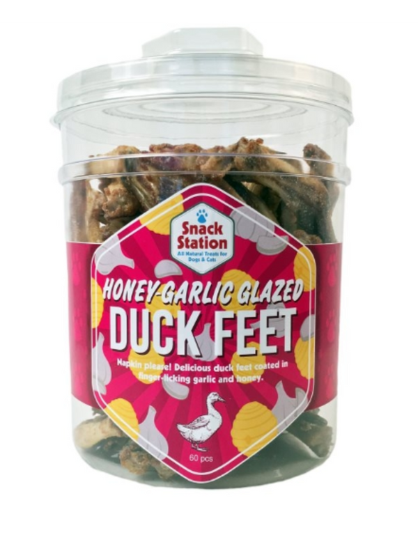 This & That Snack Station Honey Garlic Duck Feet Dog Treats, 60-count