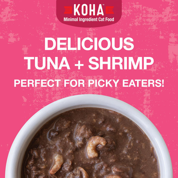 KOHA Poke Bowl Tuna & Shrimp Entree in Gravy Wet Cat Food Pouch