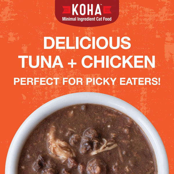KOHA Poke Bowl Tuna & Chicken Entree in Gravy Wet Cat Food Pouch