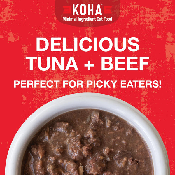 KOHA Poke Bowl Tuna & Beef Entree in Gravy Wet Cat Food Pouch
