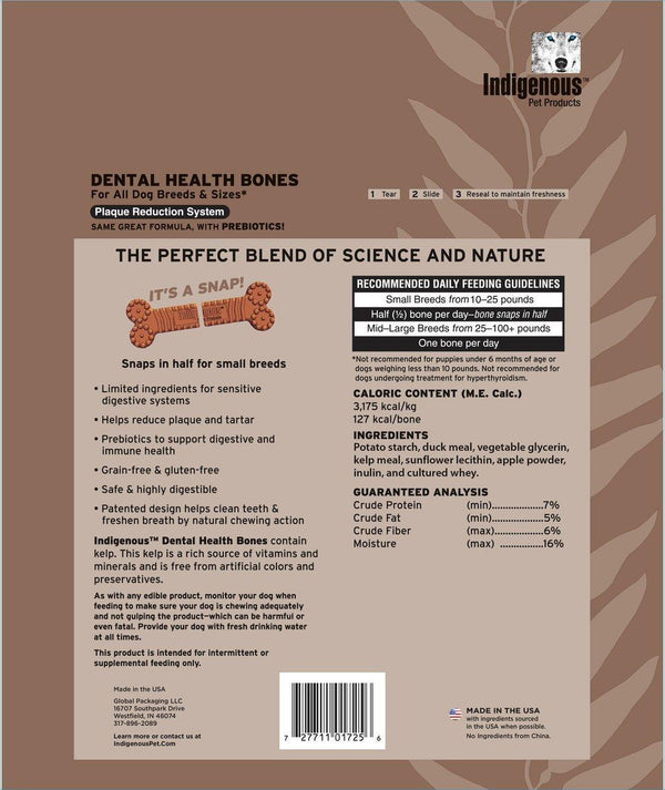 Indigenous Dental Health Bones Duck & Apple Dog Treats