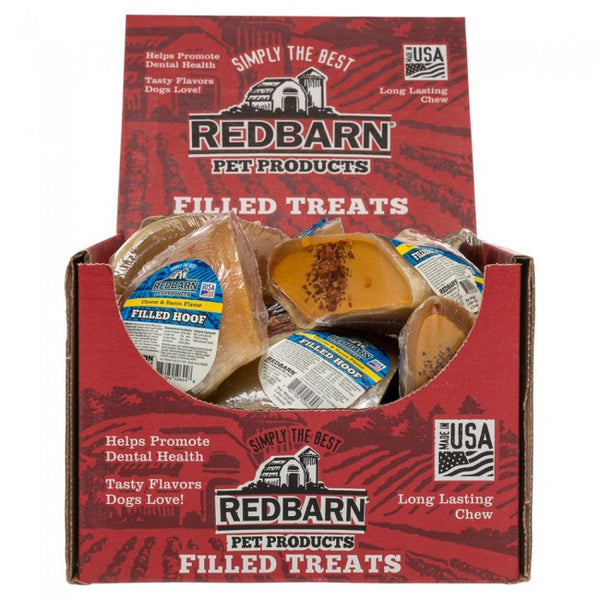 Redbarn Cheese N' Bacon Filled Cow Hooves Dog Treats